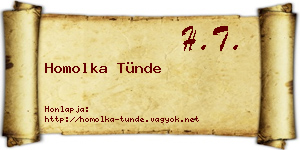 Homolka Tünde névjegykártya